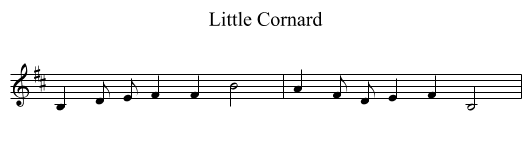 Little Cornard - staff notation