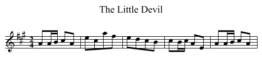 Little Devil, The - staff notation