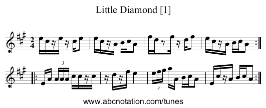 Little Diamond [1] - staff notation