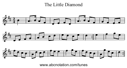 Little Diamond, The - staff notation