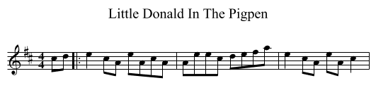 Little Donald In The Pigpen - staff notation