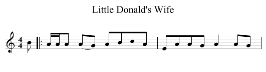 Little Donald's Wife - staff notation