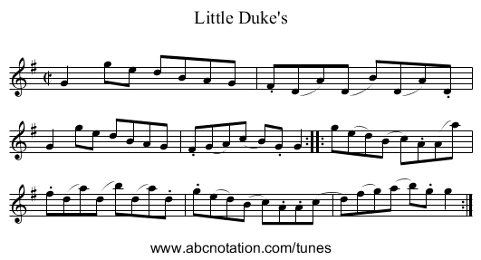 Little Duke's - staff notation