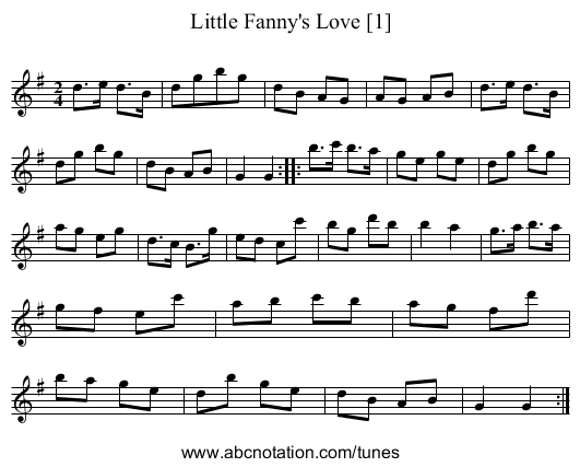 Little Fanny's Love [1] - staff notation