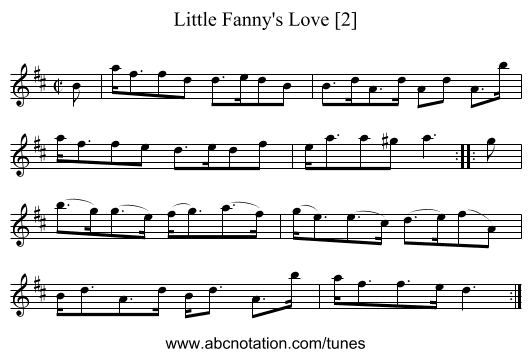 Little Fanny's Love [2] - staff notation
