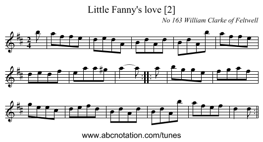 Little Fanny's love [2] - staff notation