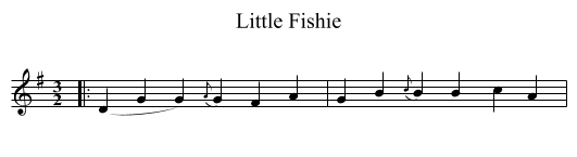 Little Fishie - staff notation