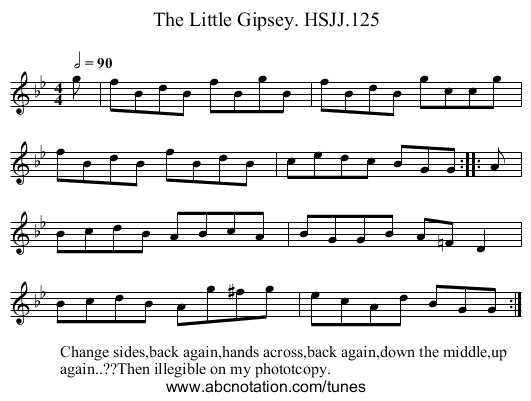 Little Gipsey. HSJJ.125, The - staff notation