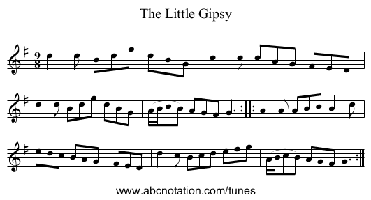 Little Gipsy, The - staff notation