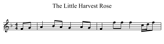 Little Harvest Rose, The  - staff notation