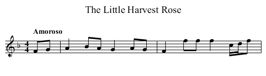 Little Harvest Rose, The - staff notation
