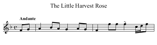 Little Harvest Rose, The - staff notation