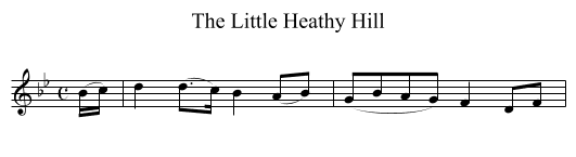Little Heathy Hill, The  - staff notation