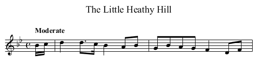 Little Heathy Hill, The - staff notation