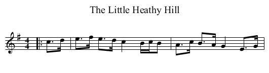 Little Heathy Hill, The - staff notation