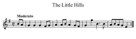 Little Hills, The - staff notation