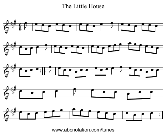 Little House, The - staff notation