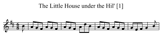 Little House under the Hil' [1], The - staff notation