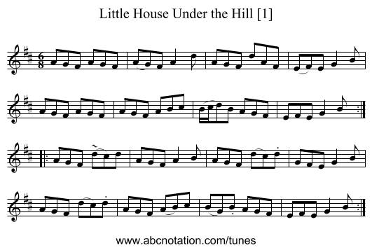 Little House Under the Hill [1] - staff notation