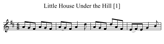 Little House Under the Hill [1] - staff notation