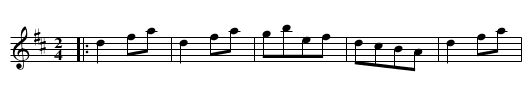 Little Jeannette - staff notation