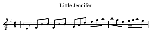 Little Jennifer - staff notation