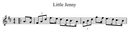 Little Jenny - staff notation