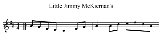 Little Jimmy McKiernan's - staff notation