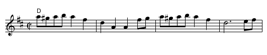 Little Judique - staff notation