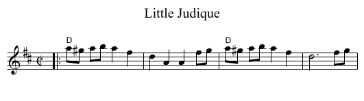 Little Judique - staff notation