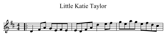 Little Katie Taylor - staff notation