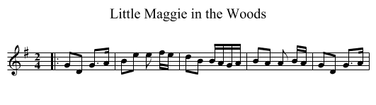 Little Maggie in the Woods - staff notation