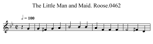 Little Man and Maid. Roose.0462, The - staff notation