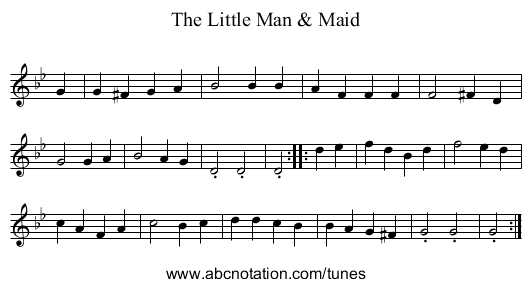 Little Man & Maid, The - staff notation