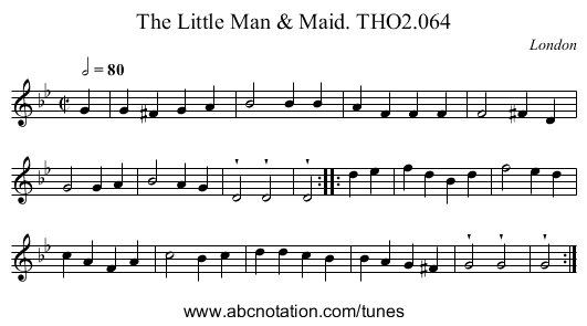 Little Man & Maid. THO2.064, The - staff notation