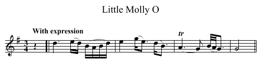 Little Molly O - staff notation