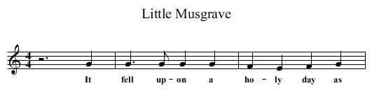 Little Musgrave - staff notation