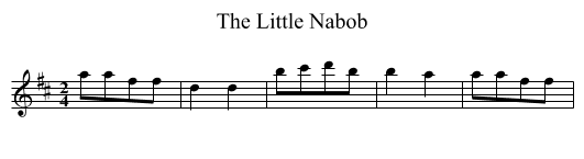 Little Nabob, The - staff notation