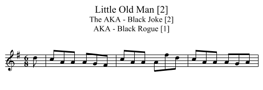 Little Old Man [2] - staff notation