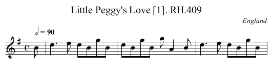Little Peggy's Love [1]. RH.409 - staff notation