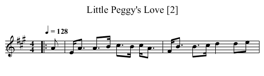 Little Peggy's Love [2] - staff notation