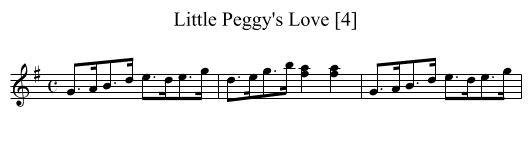 Little Peggy's Love [4] - staff notation
