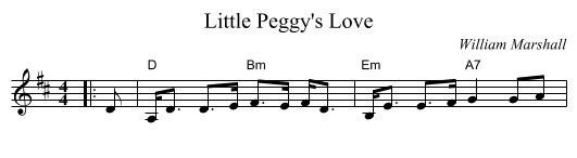 Little Peggy's Love - staff notation