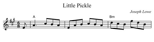 Little Pickle - staff notation