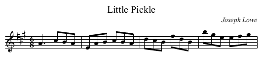 Little Pickle - staff notation