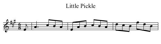 Little Pickle - staff notation