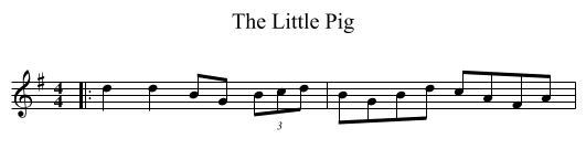 Little Pig, The  - staff notation