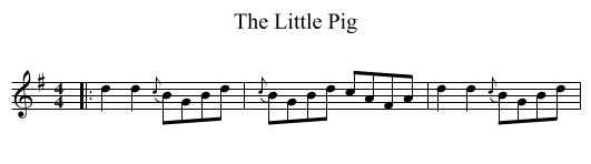 Little Pig, The  - staff notation