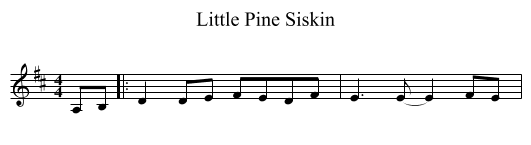 Little Pine Siskin - staff notation