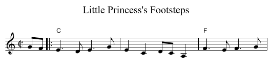 Little Princess's Footsteps - staff notation